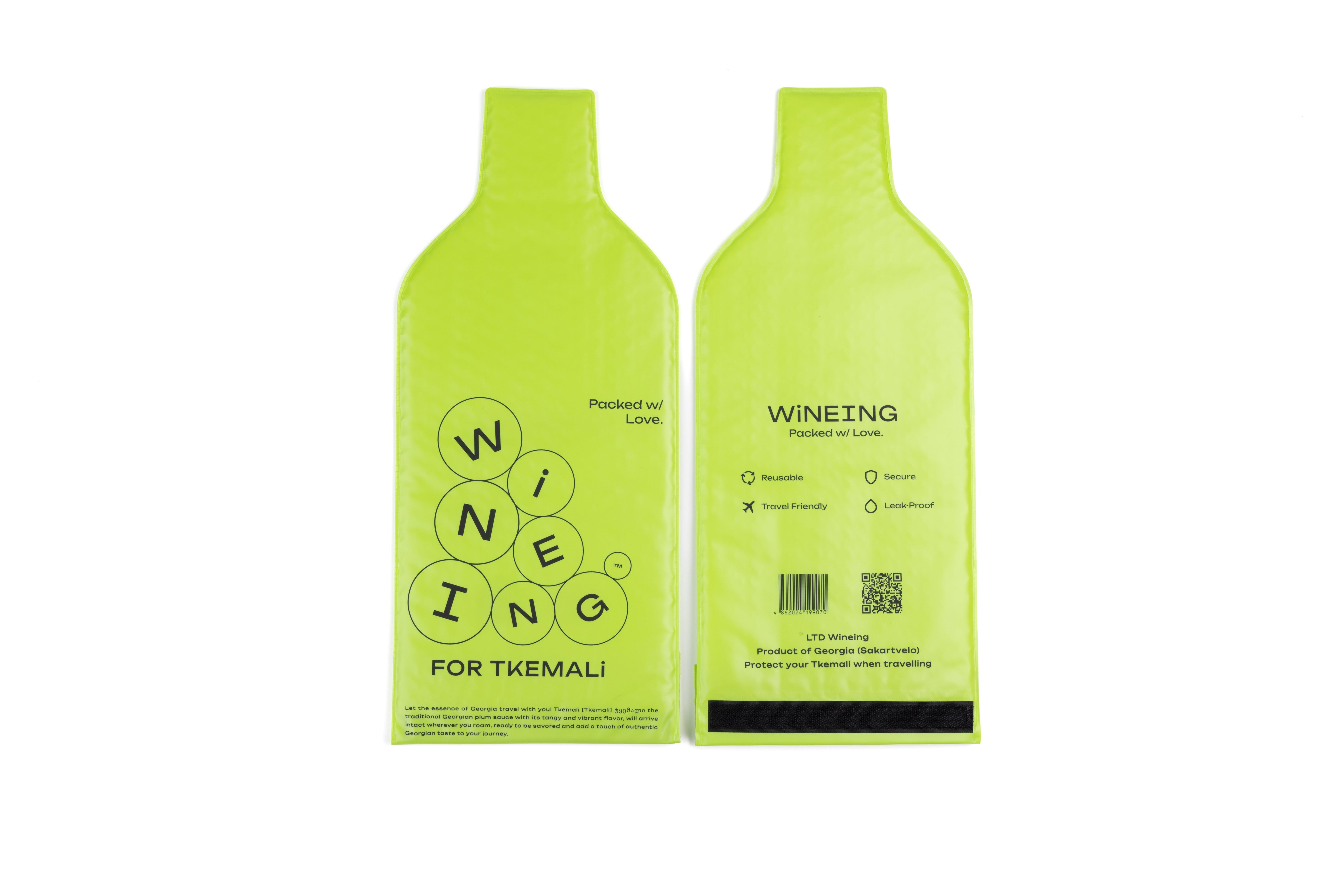 Wineing 2 ცალი ბოთლის დამცავი, ტყემალი